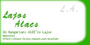 lajos alacs business card